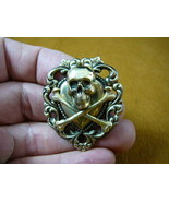 (B-SKULL-6) Skull cross LOVE heart crossbones Pin pirate lover WOW - $26.83 CAD