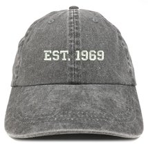 Trendy Apparel Shop EST 1969 Embroidered - 54th Birthday Gift Pigment Dyed Washe - £15.94 GBP