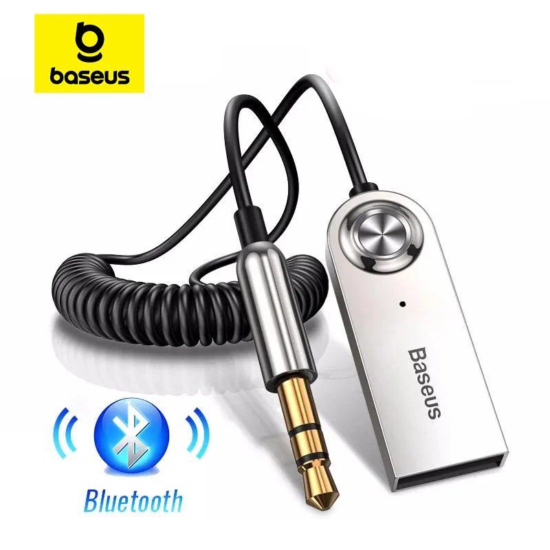 Baseus AUX Bluetooth Adapter Car 3.5mm Jack Dongle Cable Handfree Car Kit Audio - £13.32 GBP