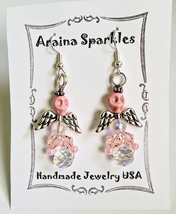 Skull Candy Fairy Earrings White Howlite &amp; Glass Beads by Araina Sparkles #34 - £7.03 GBP