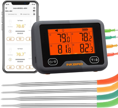 Wi-Fi &amp; Bluetooth Grill Meat Thermometer IBBQ-4BW with 4 Colored Probes - £102.81 GBP