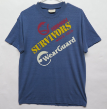 Vtg herman survivors wear guard t shirt mens size L worn thin soft rare 70s 80s - £55.47 GBP