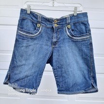 Vintage Lee Womens Juniors Shorts Size 12M Bermuda Denim Blue Jeans USA ... - £70.47 GBP