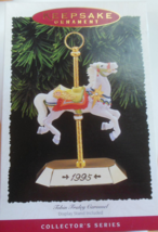 Hallmark Keepsake Ornament 1995 Tobin Fraley Carousel #4  W/ Stand -QX5069 - £22.90 GBP