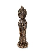 KWAN YIN STATUE 7.25&quot; Buddhist Goddess Deity HIGH QUALITY Bronze Resin G... - €34,23 EUR