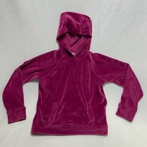 Soft Velour Hooded Kangaroo Pouch Pullover Hoodie Girl’s 5-6 Sweater Jacket - £13.45 GBP