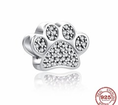 Genuine 925 Silver Pet Paw Charm comes in a cute velvet bag fits all bracelets - £16.61 GBP