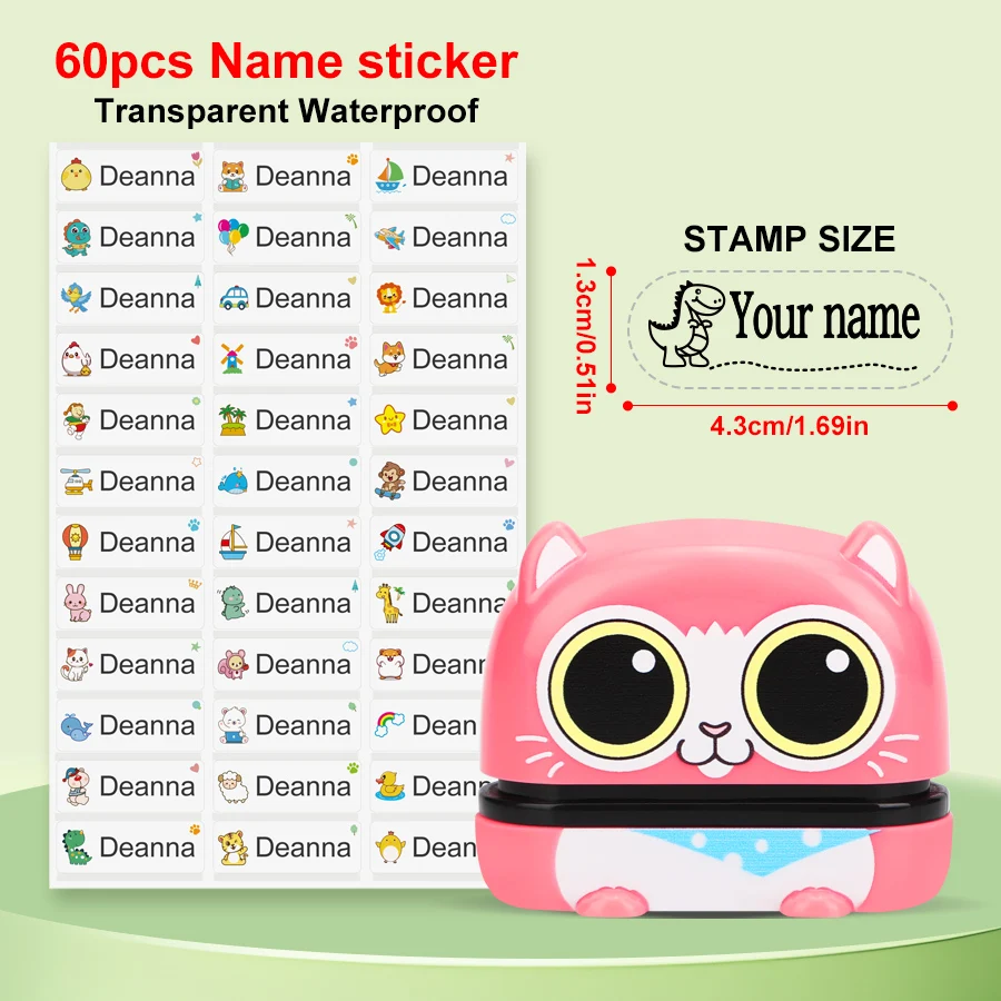 149pcs Customized Name Stamp Paints Personal Baby Engraved -Pink Set-A - $15.40