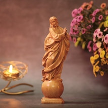 Mother Mary wooden Statue The Mother of God Handmade Home Decor Catholic Statue  - £49.28 GBP