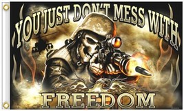 FLAG &quot;DONT MESS WITH FREEDOM&quot; novelty flag  3 X 5  ATV / SXS - $9.87