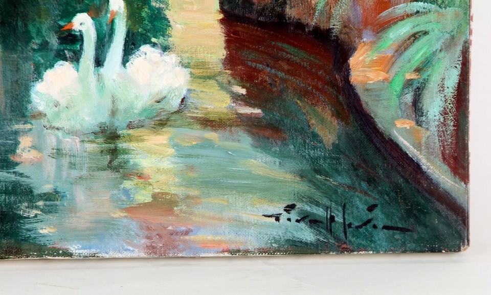 Untitled Vista Scene by Jardin Espan, Oil Painting on Canvas, 16x12 Item image 2