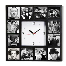 The Three 3 Stooges Moe Larry Curly Clock with 12 Movie Scene pictures - £25.23 GBP