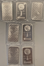 1 oz Silver Bar (Lot of 7) - $265.96