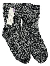 Gilligan &amp; O&#39;Malley™ Woven Slipper Socks Cozy Sweater Slippers Black One... - $6.99