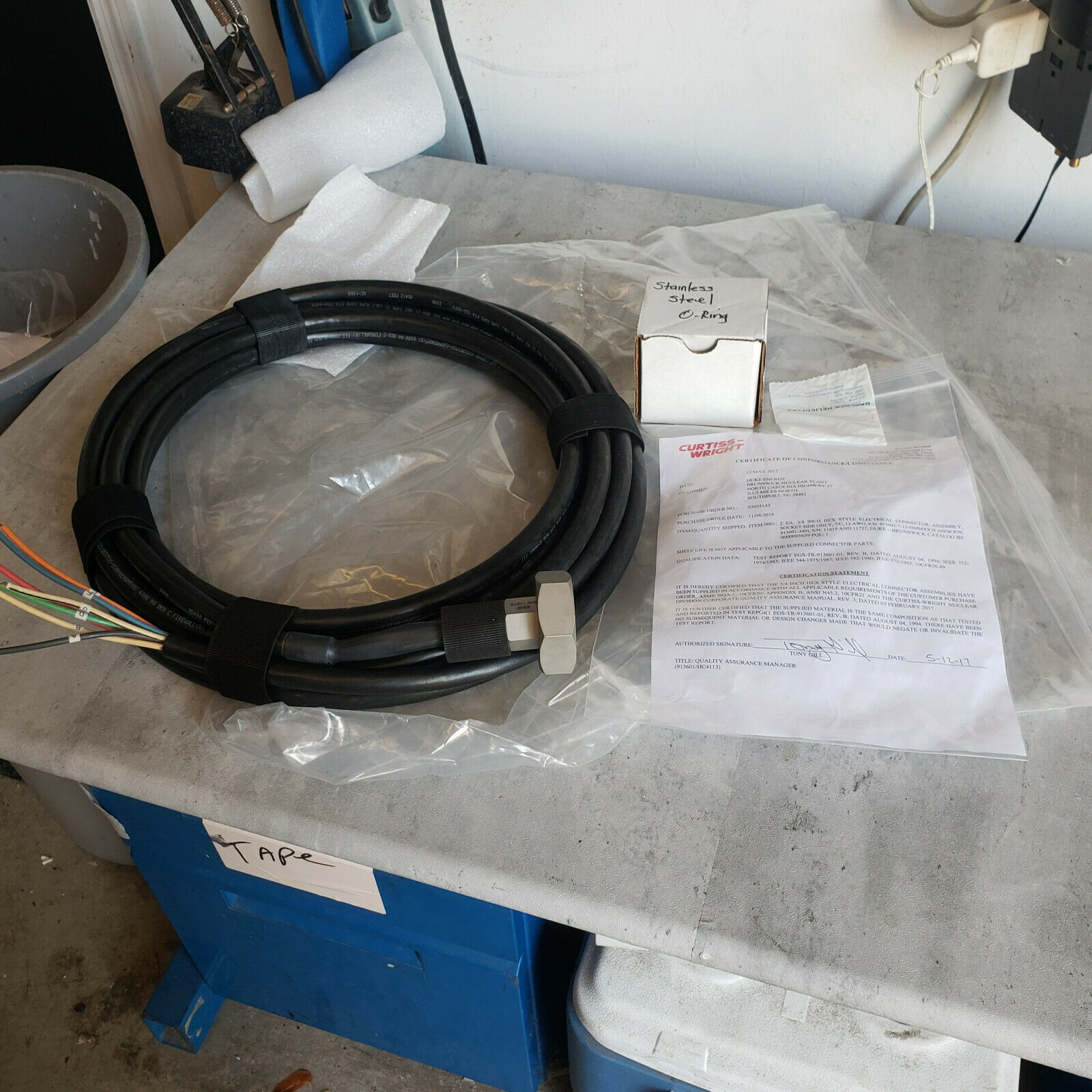 DUKE ENERGY NUCLEAR SENSOR # 0000005639 CABLE WIRE CURTIS WRIGHT 903601-... - $193.93
