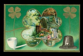 Vintage Holiday Postcard St Patricks Day Greenfields Chocolate Advertisi... - $21.01
