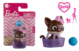New Barbie Doll Small Baby Kitten Kitty Cat Figure Set Accessory Carry Bag &amp; Toy - £5.56 GBP