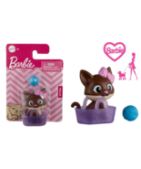 New Barbie Doll Small Baby Kitten Kitty Cat Figure Set Accessory Carry B... - £5.53 GBP