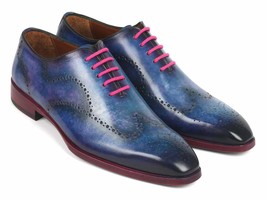 Paul Parkman Mens Shoes Oxfords Parliament Blue Wingtip Casual Handmade ... - $379.99