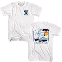 Jaws Amity Island Regatta Sunrise Men&#39;s T Shirt Yacht Sailing Boat Shark Attack - £21.18 GBP+