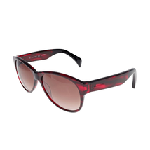 Jil Sander Sunglasses - JS725S - Striped Red - Women - Gradient Brown Lens - £44.80 GBP