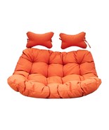 LeisureMod Modern Upholstered 2 Person Hanging Egg Swing Cushion with He... - $3,295.41 MXN