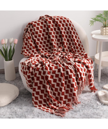 Acrylic Knitted Throw Blanket, Lightweight and Soft Cozy Decorative Wove... - $490.37 MXN