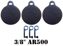 3/8&quot; AR500 Know Your Limits 6&quot; Round NRA Interlocking Steel Shooting Targets 3pc - £50.63 GBP