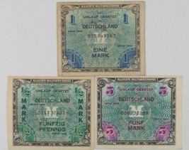 WW2 1944 Allied Military Currency used in the Occupation of Germany (3-N... - $64.35
