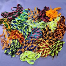  80&#39;s Laces Wide Flat Dual Color 45 inch Shoelaces Vintage New Old Stock CHOOSE - £3.93 GBP