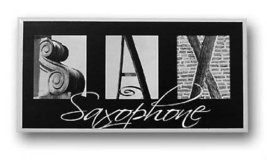 Saxophone Letters Art 3&quot;x6&quot; - £13.80 GBP