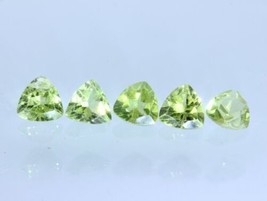 One Yellow Green Burma Peridot Faceted 5 mm Trillion Average .47 carat - £4.59 GBP