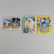 Rickey Henderson Cards Oakland Athletics Baseball Lot 3 1984 Topps 90 Classic - $9.75