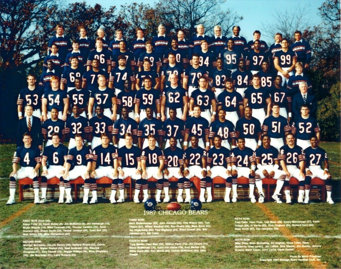 1987 CHICAGO BEARS 8X10 TEAM PHOTO FOOTBALL NFL PICTURE - $4.94