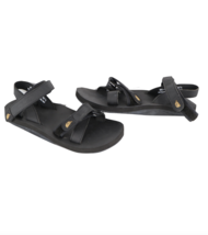 Vintage 90s Nautica Mens 10 10.5 Spell Out Adjustable Strap Sport Sandals Black - £35.57 GBP