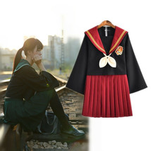 Women JK Japanese Sailor High School Uniform Suit Skirt Cosplay Costume ... - £24.77 GBP