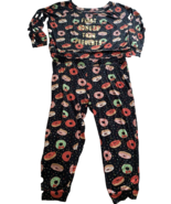 CC by Curvy Couture Black w Doughnut Print LS w Capri Knit Pajama Set 3X - $32.57 CAD