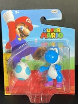 JAKKS Pacific Mario World of Nintendo Blue Yoshi 2.5 inch Action Figure &amp; Egg - £8.87 GBP