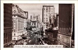 VTG Postcard, Hotel Astor, Time Square, Early Street Scene, New York, NY - £5.08 GBP