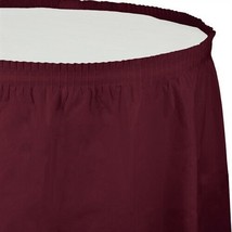 Burgundy Plastic Table Skirting 29&quot; x 13&#39; Tableware Decorations Party Supplies - £20.77 GBP