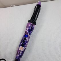 Calista Tools BRU1114D Heated Round Brush Hair Curler Purple floral flowers - $43.00