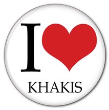 1 I love Khakis 3&quot; Button &amp; 1 JAKE From State Farm Halloween Costume Name Badge  - £15.17 GBP