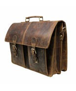 16&quot; Mens Briefcase for Laptop Genuine Leather Messenger Bag for Men Satc... - $176.20 CAD