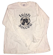 Notre Dame “Irish Soccer” Unique Font Size XL Long Sleeve Shirt 2009 W/ Schedule - £36.52 GBP