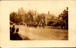 Real Photo POSTCARD-ANTIQUE Patriotic Parade Group With Bystanders Watching BK65 - £5.53 GBP