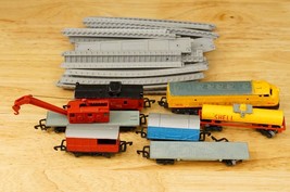 Vintage Lot Lone Star England Toy Train Union Pacific 1402A Shell Cars T... - $94.04