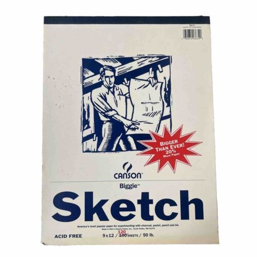 Canson Biggie Sketch Pad 11x14 Acid Free 50 lb. 120 Sheets Art Supplies ... - $9.40