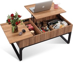 Wlive Lift Top Coffee Table For Living Room,Modern Wood Coffee, Walnut Oak. - £81.22 GBP