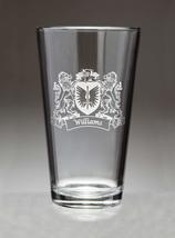 Williams Irish Coat of Arms Pint Glasses (Sand Etched) - £51.61 GBP