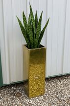 Vtg Brass Gold Tone Metal Trunk Chest Plant Stand Hollywood Regency Mid ... - $371.25